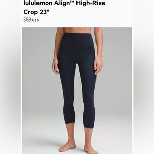 Navy lululemon align leggings 23